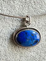 Silberreif mit Anhänger, Lapislazuli (925)