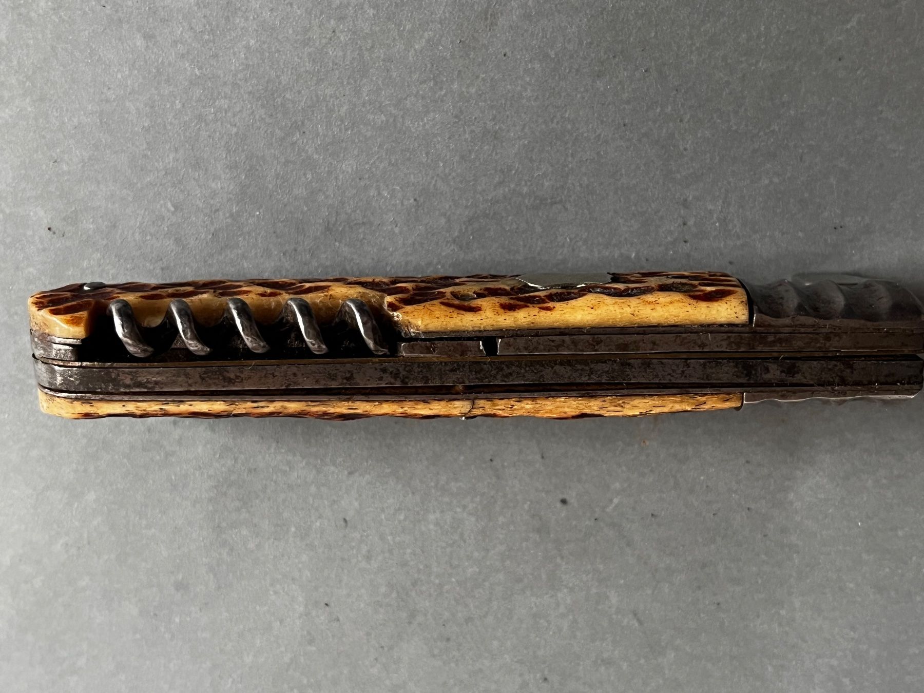 Solingen Coltelli tascabile: Sackmesser 110 mm Hirschhorn - selten – Usato da Zürich venduto da FV.vintage 5