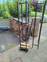Feuerholz, Brennholz, Holzständer Metall, Nagelklotz 🌲🔥