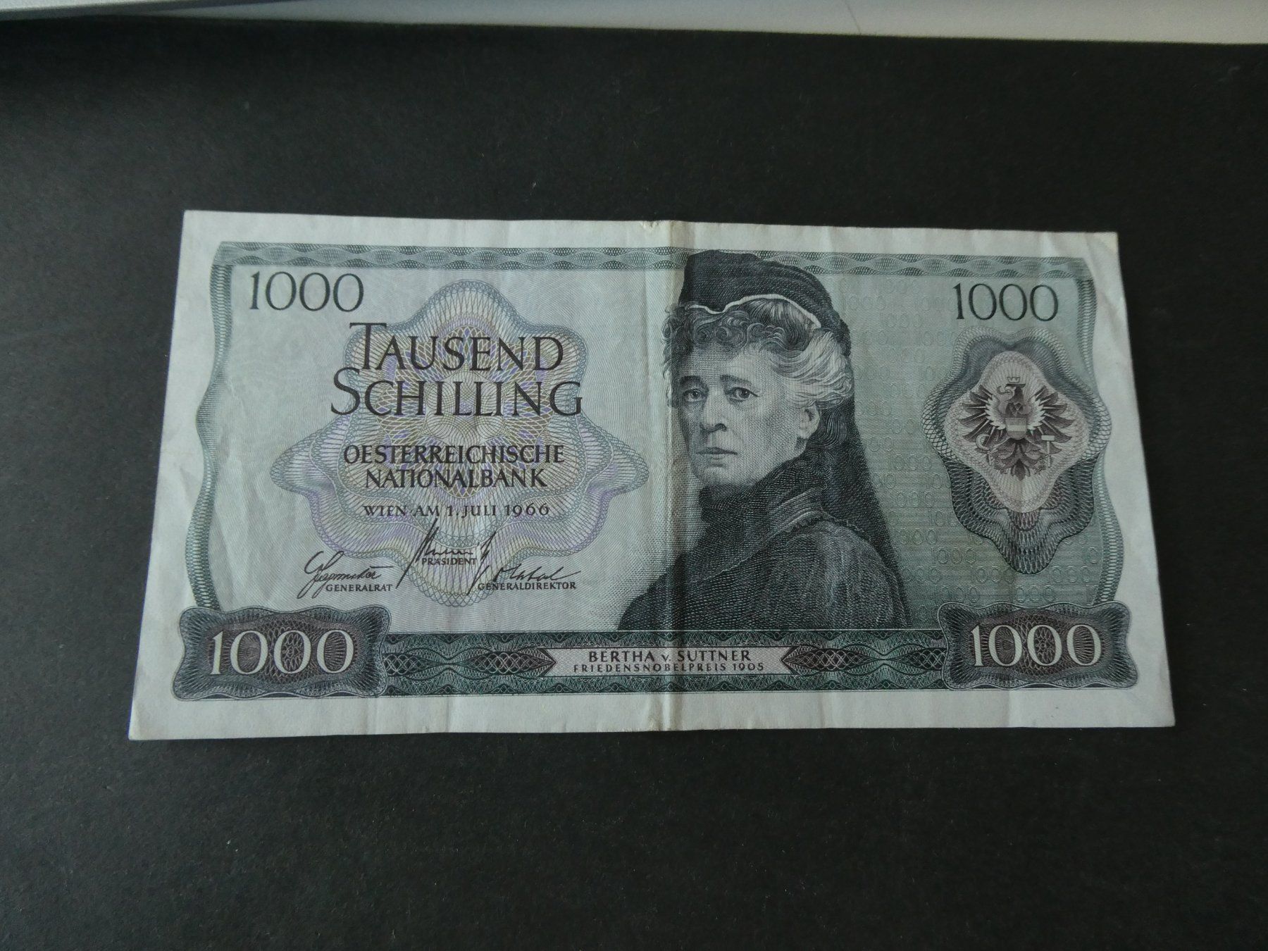 Billets de banque: Oesterreich 1966, 1000 Schilling – D'occasion à Hinterforst par Rohusri
