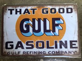 Gulf gasoline werbung reklame classic