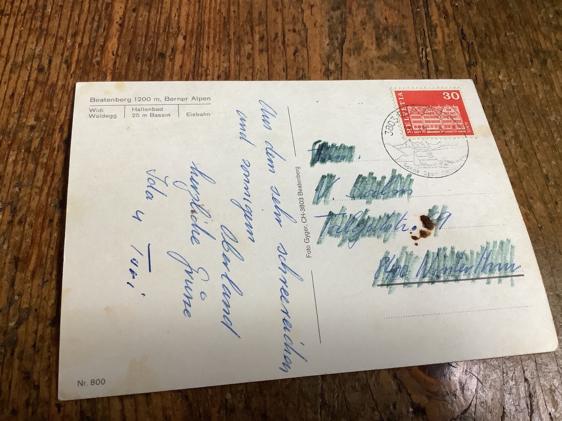 Cartoline postali: Beatenberg Ansichtskarte Vintage - Winterzauber Schweiz – Usato da Flaach venduto da Monisoldshop 1