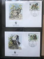 WWF Kamerun 1988 Drill Affen Satz illustr. Ersttagsbriefe