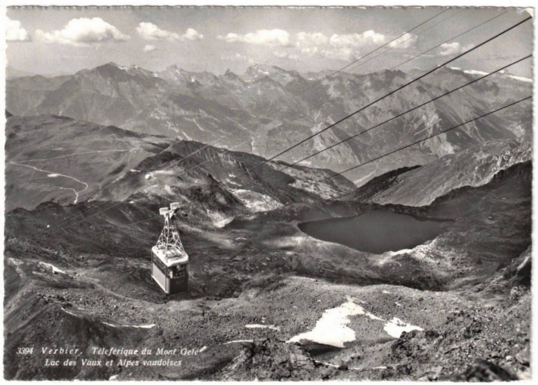 Ansichtskarten: Verbier - Luftseilbahn Mont Gelé – Gebraucht aus Binningen von Mountainrider