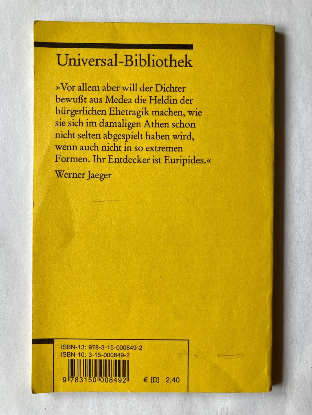 Libri: Euripides - Medea (Tragödie) – Nuovo (secondo la descrizione) da Bubendorf venduto da Alpenheidi 1