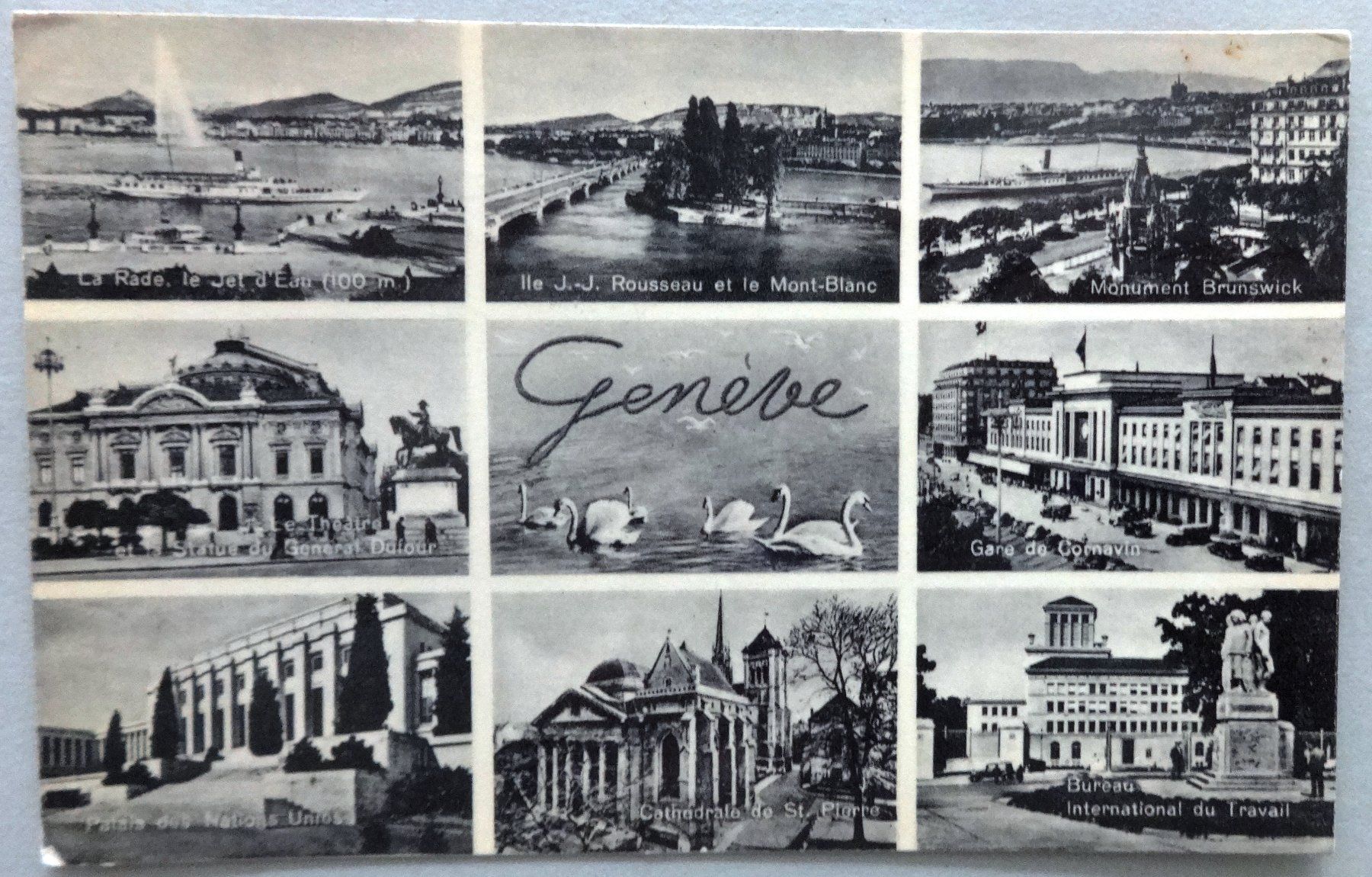 Cartoline postali: Genève - Multivues – Difettoso da Fétigny venduto da Billy2miny