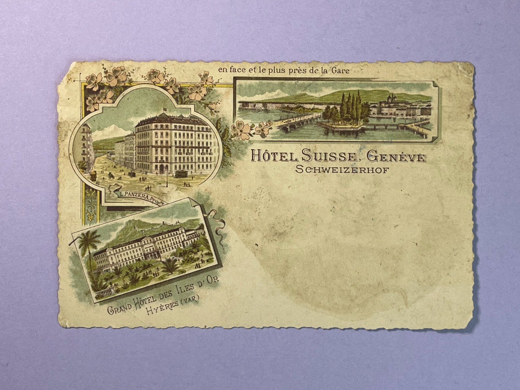 Cartoline postali: Hotel Schweizerhof, Genf – Usato da Steg VS venduto da _vinci_
