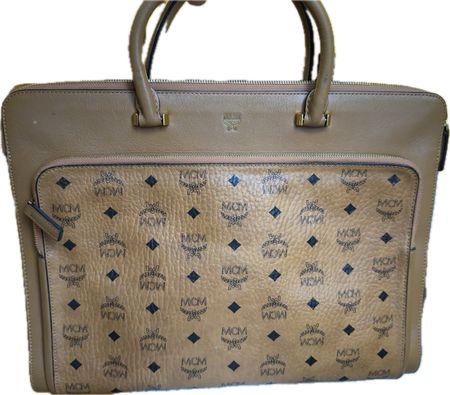 Elegante MCM Aktentasche im Signature-Design, Top Zustand!