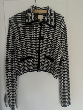 H&M Strickjacke, Grösse XS, schwarz/weiss - Top Zustand!