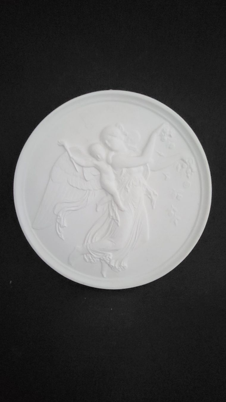 Figurines: Gips-Relief mit Engel "I" – D'occasion à Basel par spinne02 1