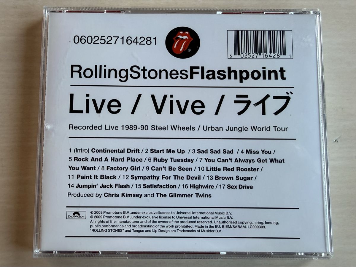 CD: Rolling Stones Flashpoint Live CD  – Usato da Oberried Brienz venduto da Chyara 1