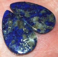 Anhänger Set gelocht - L-6749 – 1 Paar Lapislazuli je ca. 24