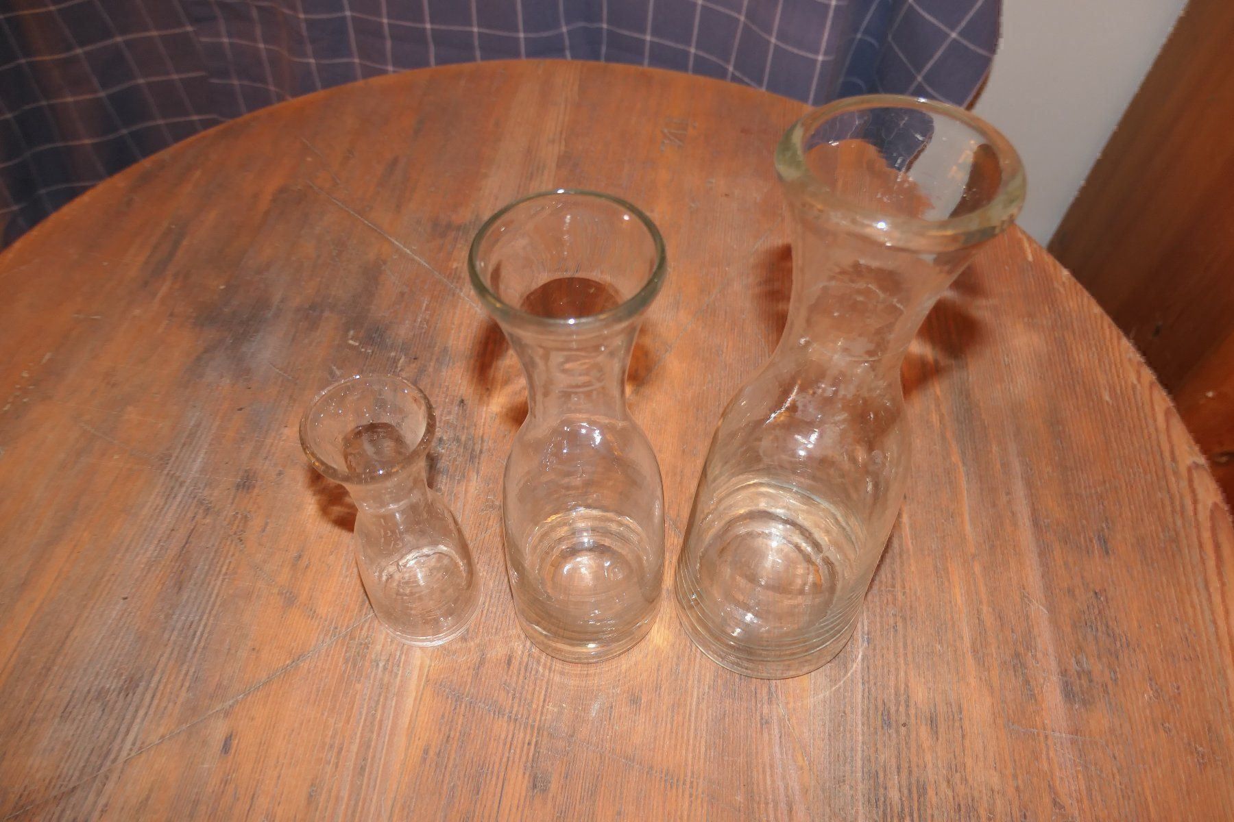 Caraffe: 3 geeichte Karaffen für Wein oder Wasser oder... – Usato da Fürstenaubruck venduto da PizBeverin2018 2