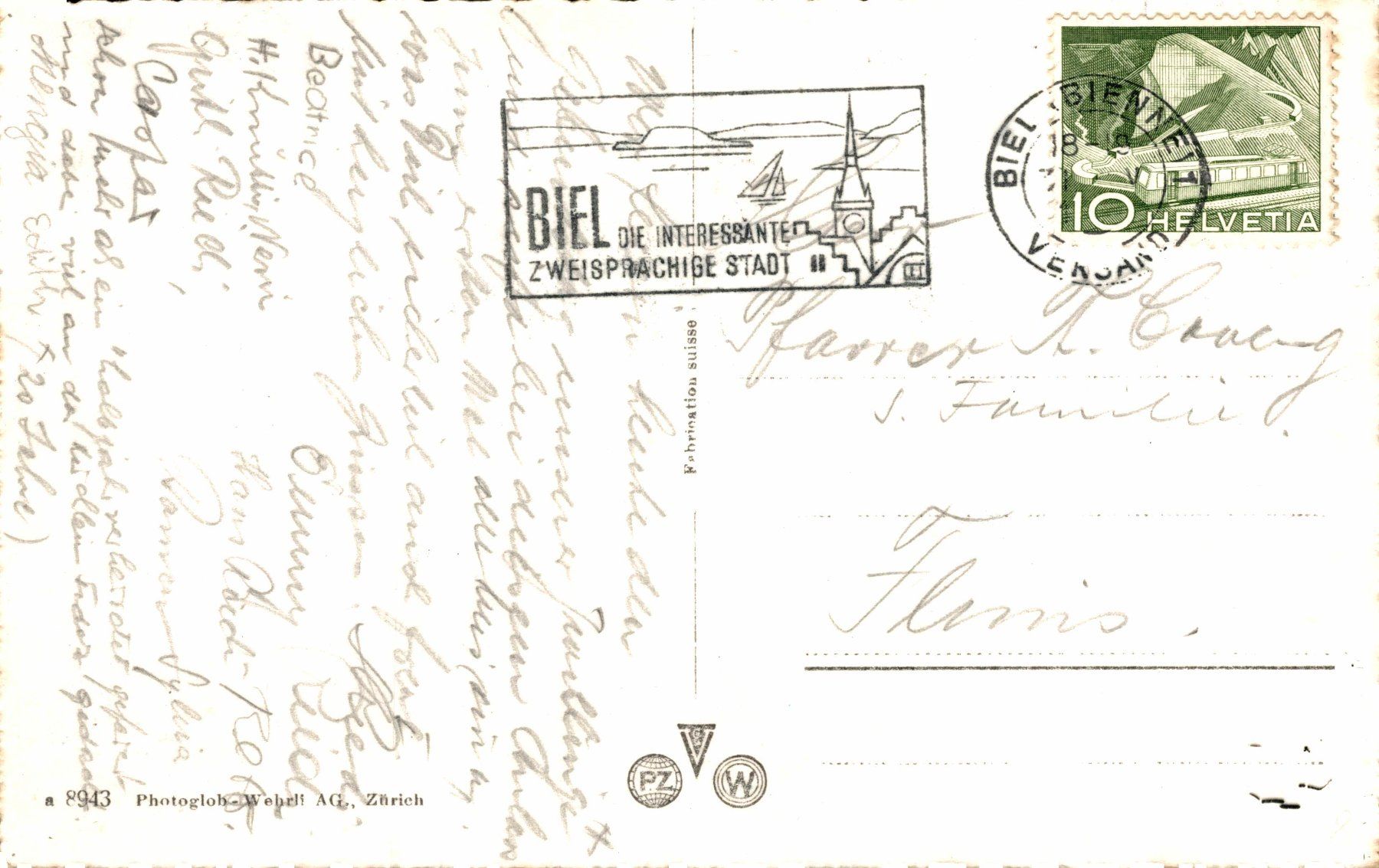 Cartes postales: Flugaufnahme Biel - Bienne – D'occasion à Bronschhofen par Astore 1