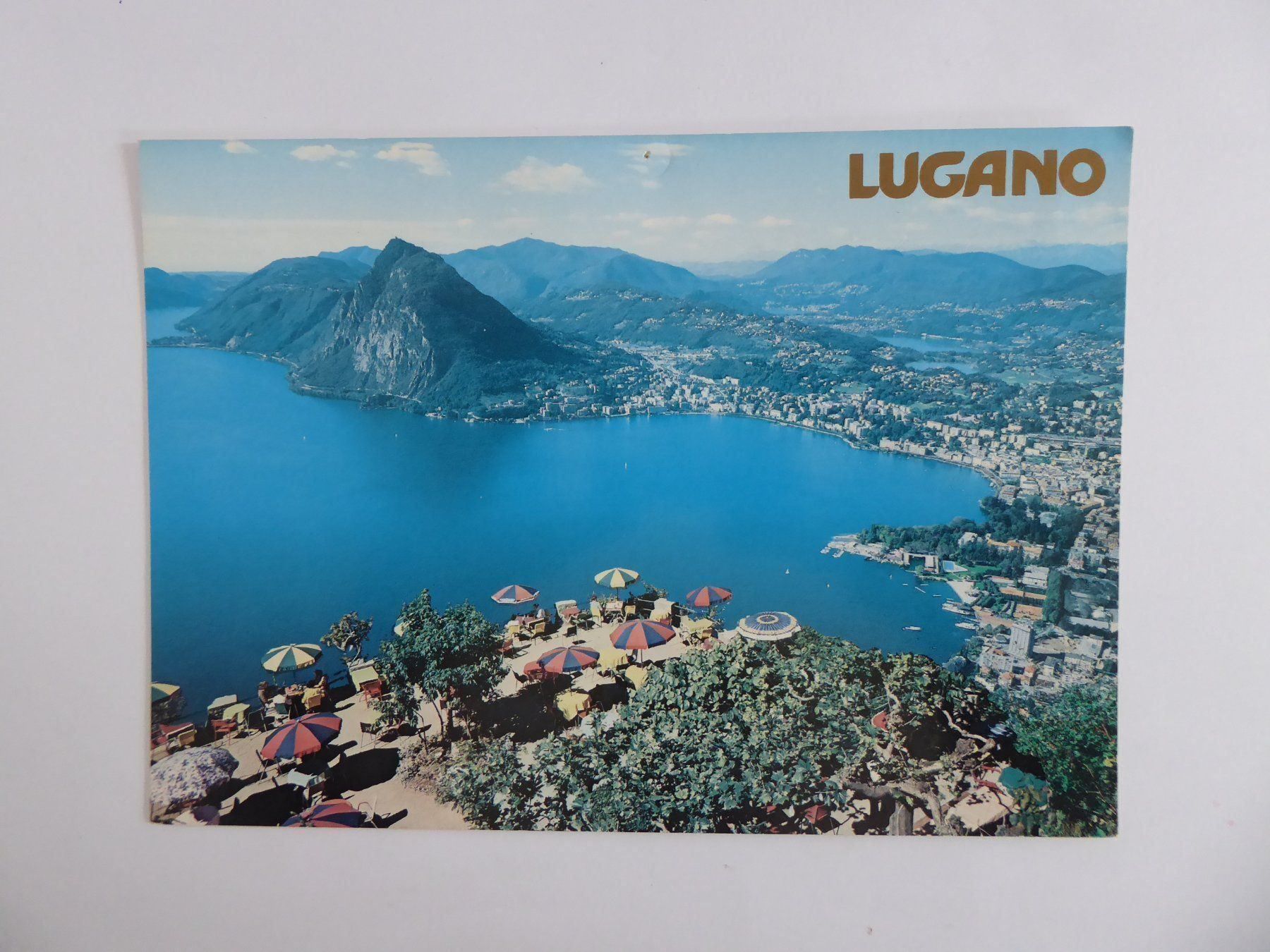 Cartoline postali: Ansichtskarte Postkarte Lugano - Sicht vom Monte Bre – Usato da Turbenthal venduto da Panau