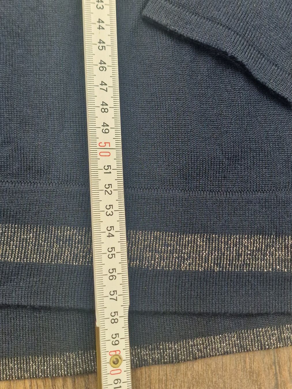 Hemisphere Pullover & Sweatshirts: Hemisphere Wolle Pullover dunkelblau mit Glitzerrand Gr S – Neu (gemäss Beschreibung) aus Meierskappel von HeartWear 3