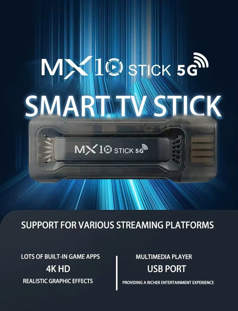 Sistemi audio & multimediali: TV Stik androidtv MX10 – Nuovo e nell'imballaggio originale da Zuchwil venduto da Beppe_25.3 2