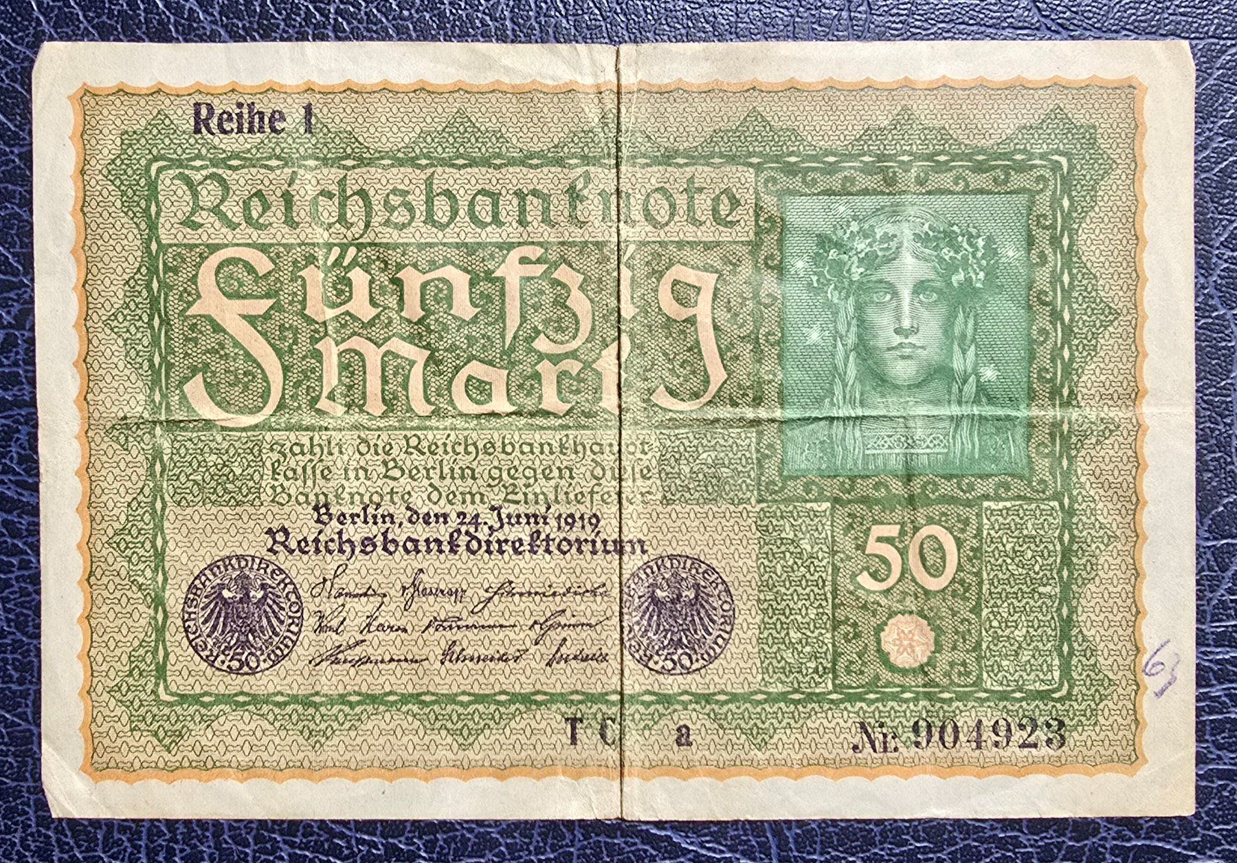 Banconote: Deutsches Reich-50 Mark – Usato da Hittnau venduto da stamps_and_coins