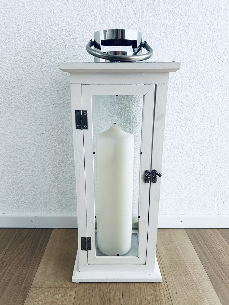 Lanterne: Large decorative wooden lantern with candle – Usato da Kilchberg ZH venduto da malibubeach 1