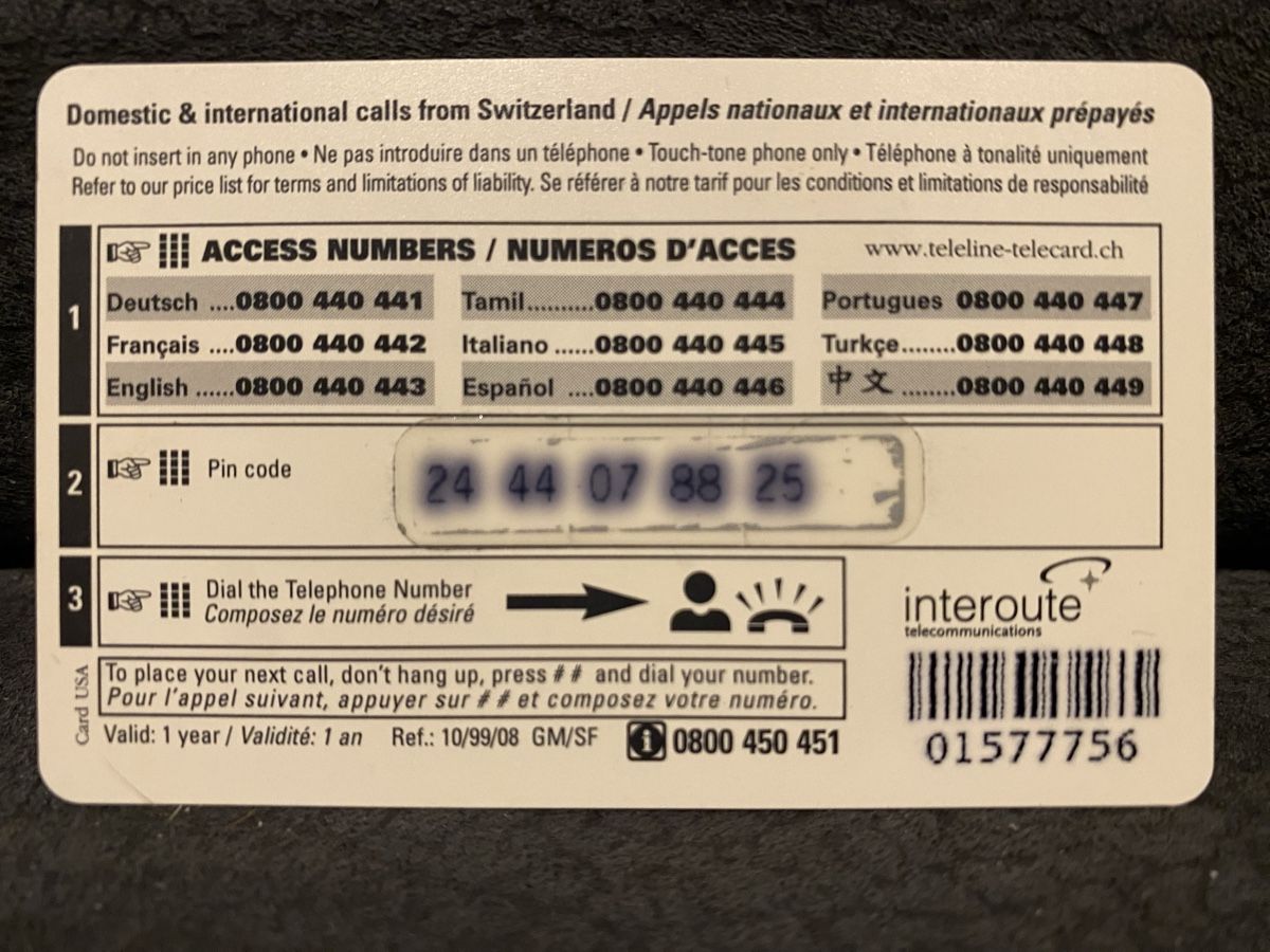 Telefon- & Taxkarten: Teleline – Gebraucht aus Lausanne von babacard10 1