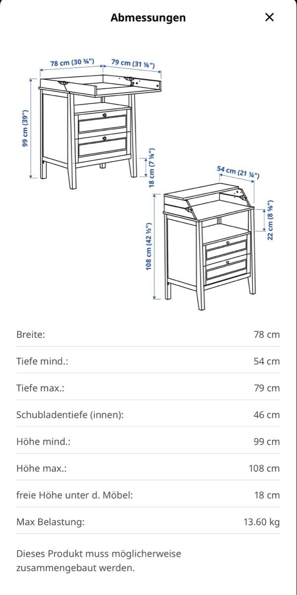 Commodes: Wickeltisch/Kommode – D'occasion à Reichenburg par xin_vt9z 1
