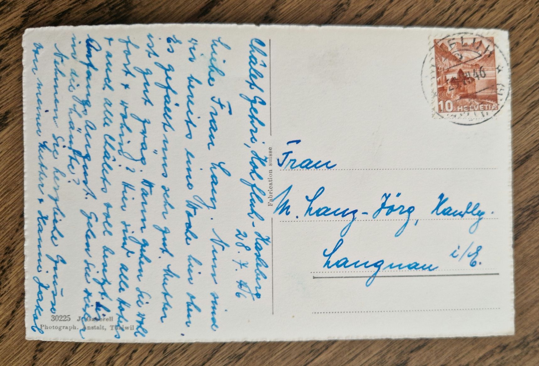 Cartoline postali: Hohfluh- Hasliberg 1946 – Usato da Ebikon venduto da Donar50 1