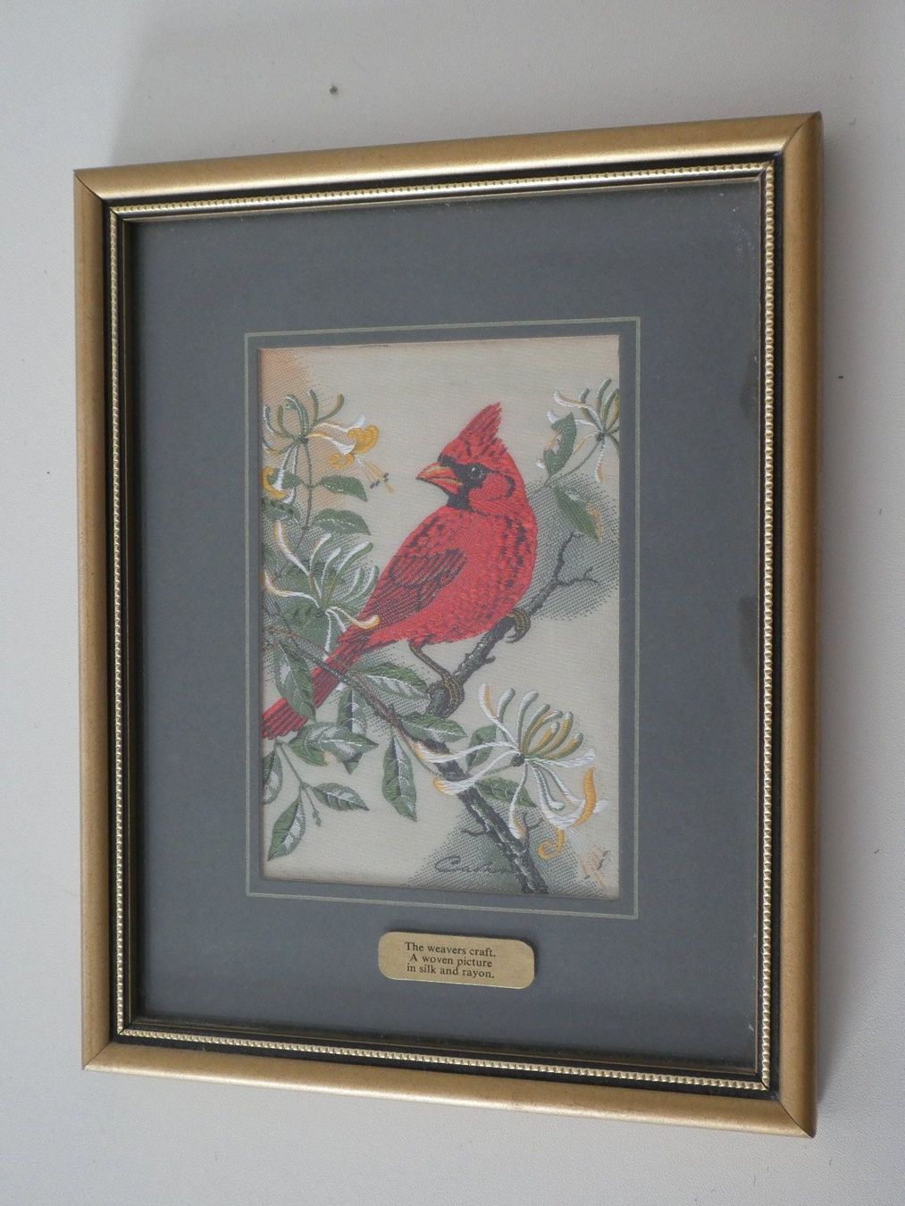Foto & Immagini: Seiden-Bild "Cardinal-Bird" – Nuovo (secondo la descrizione) da Ehrendingen venduto da JuliaMarley 5