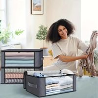 60L Kleideraufbewahrung Aufbewahrungsbox XXL Faltbox Decken