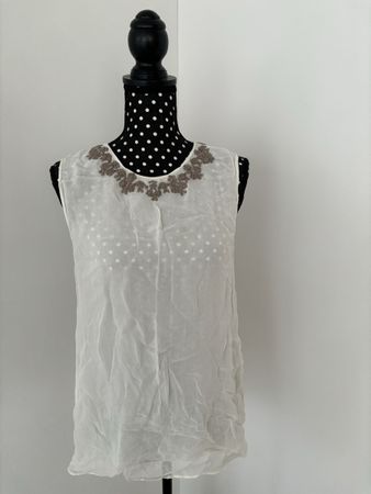 Elegantes Top mit Perlenverzierung Gr. M
