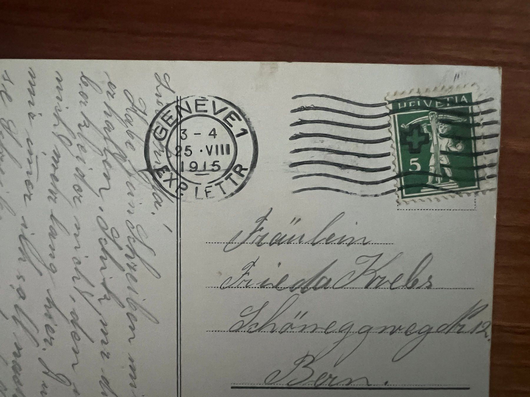 Ansichtskarten: AK    1915 Genf  (G3137) – Gebraucht aus Hinwil von Sidi4 1