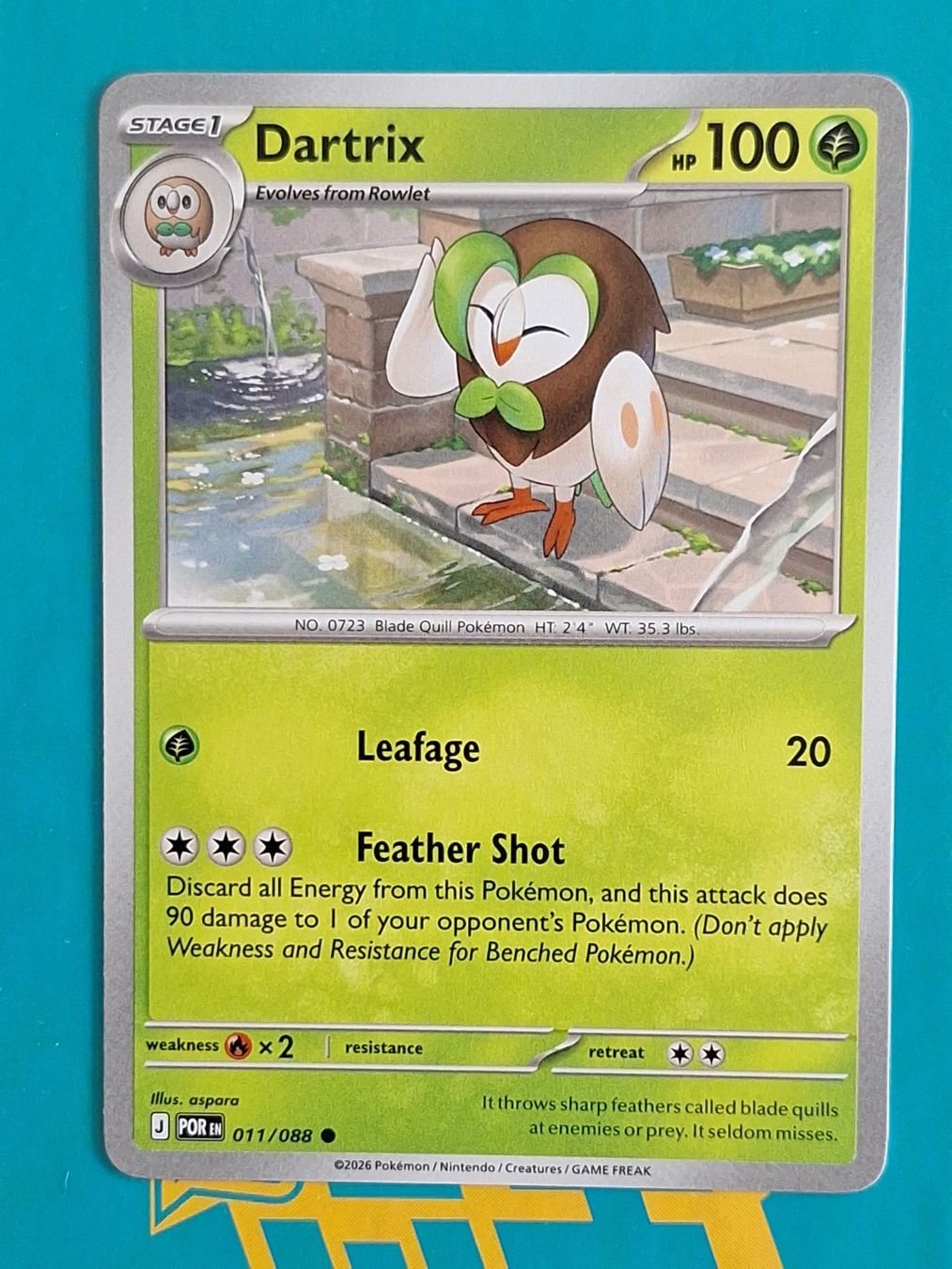 Pokémon Carte collezionabili: Dartrix - Pokemon Perfect Order – Usato da Altstätten SG venduto da GGsGameshop
