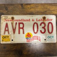 🇨🇦 Autoschild, Newfoundland Labrador AVR 030 - Kanada