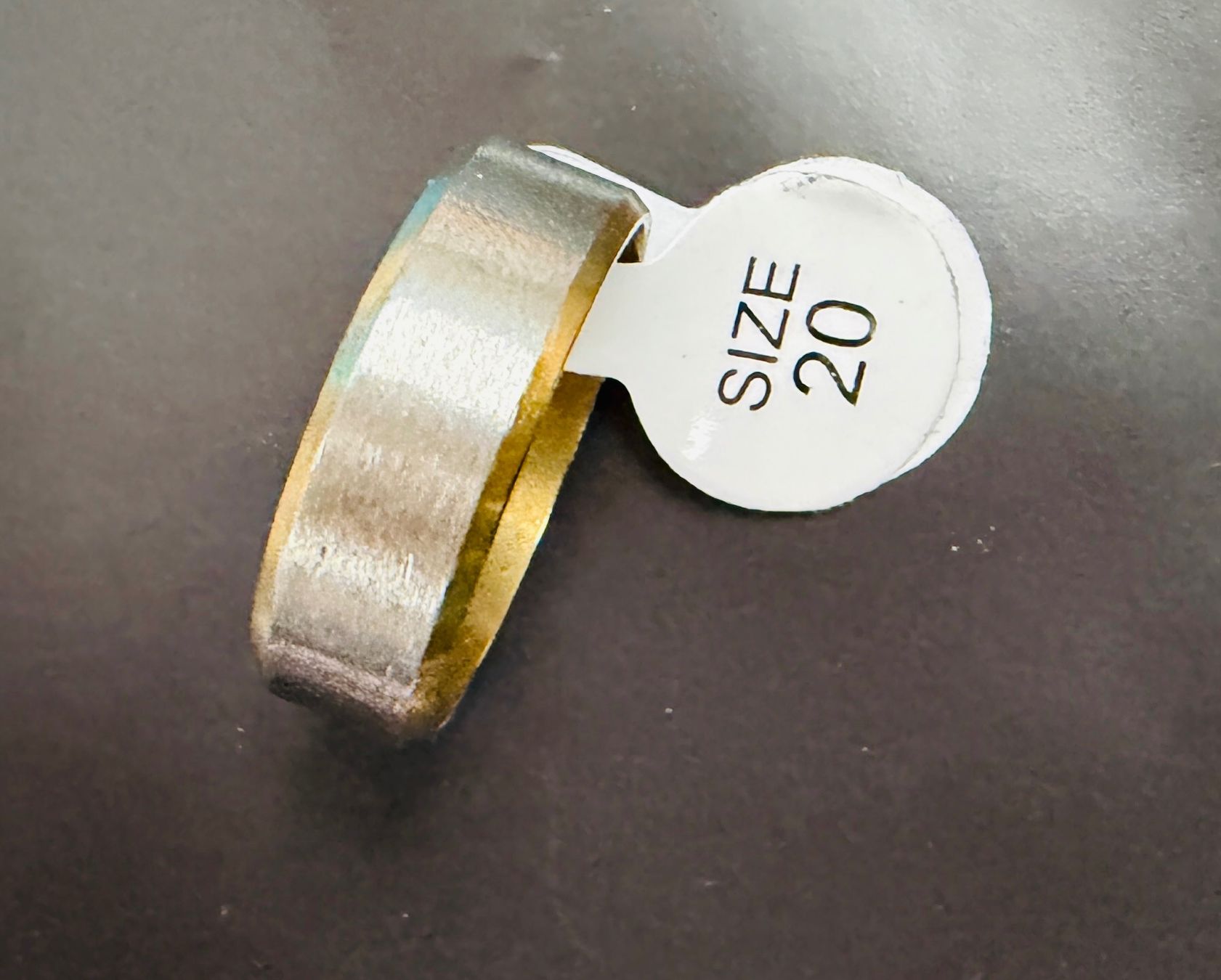 Anelli: Edelstahlring, Gold/Silber Design - Grösse 20 – Nuovo (secondo la descrizione) da Dietikon venduto da Emoruk 1