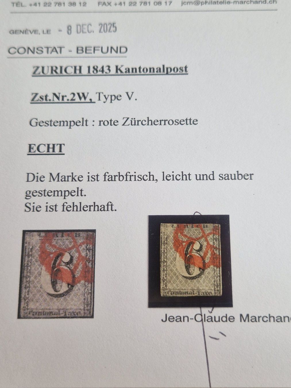 Tutti i francobolli: Kantonalpost 1843, Zst. Nr. 2W, Type V, Befund, ab 1.- – Usato da Burgdorf venduto da Glossy01