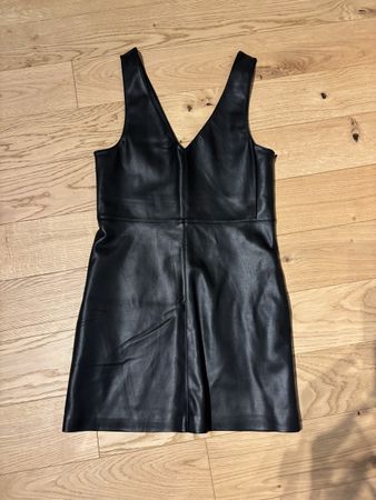 MNG faux leather dress, size XS, little black dress!
