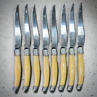 Set de 8 couteau Laguiole manche en bakélite imitation os