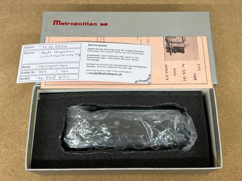 Metropolitan Modelleisenbahnen: SBB Ae 3/6 III Metropolitan DC – Gebraucht aus Büsserach von ModellbahnDepot 8