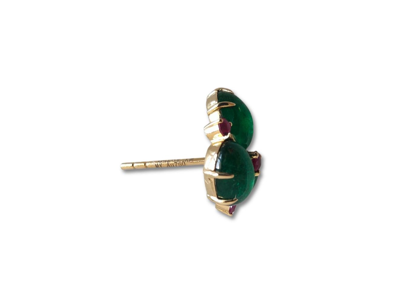 Orecchini pendenti & Orecchini a lobo: Smaragd und Rubin Ohrstecker, 18K Gold – Nuovo e nell'imballaggio originale da Rümlang venduto da 21f 1