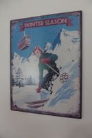 Blechschild - Ski Wintersaison