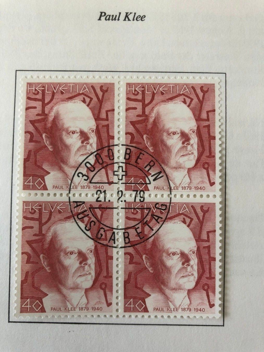 Tutti i francobolli: PTT-Heftli "Porträtmarken 1979 Wahlschweizer" 21.2.79 Bern – Nuovo (secondo la descrizione) da Landquart venduto da interesse63 3