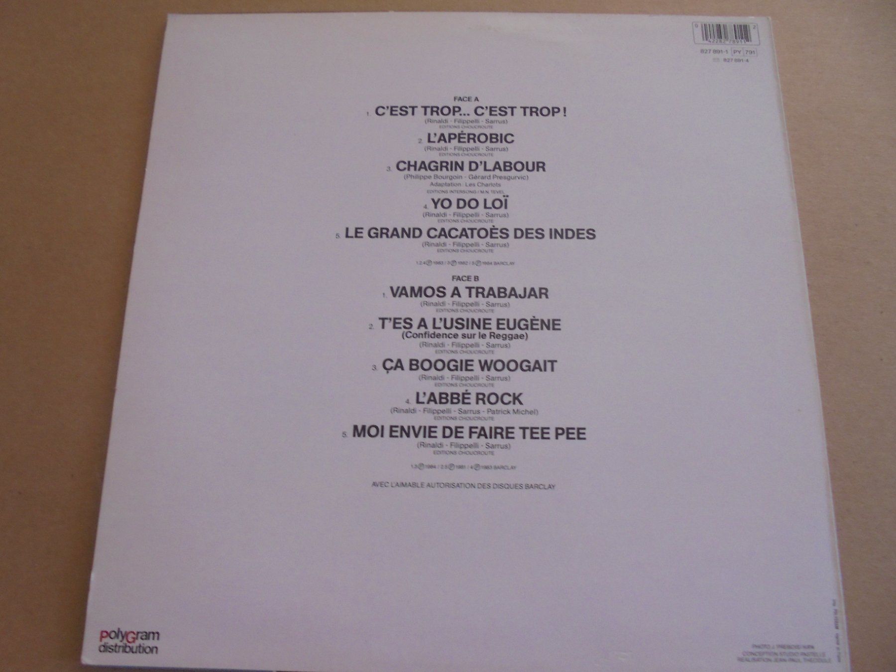 Dischi in vinile: Les CHARLOTS " programme plus" LP France 1984 – Usato da Crissier venduto da Promopost 1