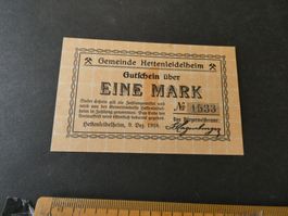 Dt. Reich, Hettenleidelheim - Notgeldschein