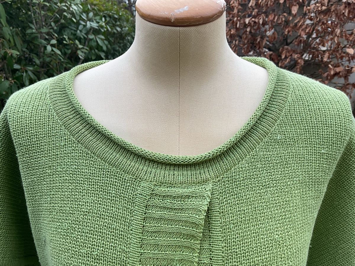 Maglioni & Felpe: Kurz Arm Linen/Cotton Strick Pullover L Lindengrün – Nuovo (secondo la descrizione) da Wil ZH venduto da RiccardaWegmann 3