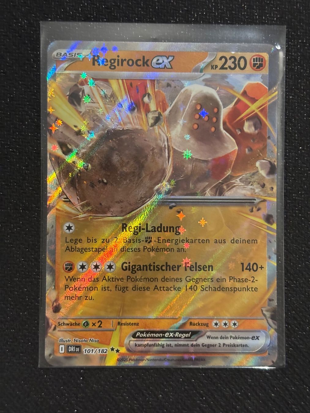 Pokémon Carte collezionabili: Regirock ex (DRI 101) - Ewige Rivalen - DE – Nuovo (secondo la descrizione) da Hergiswil NW venduto da Feybyen