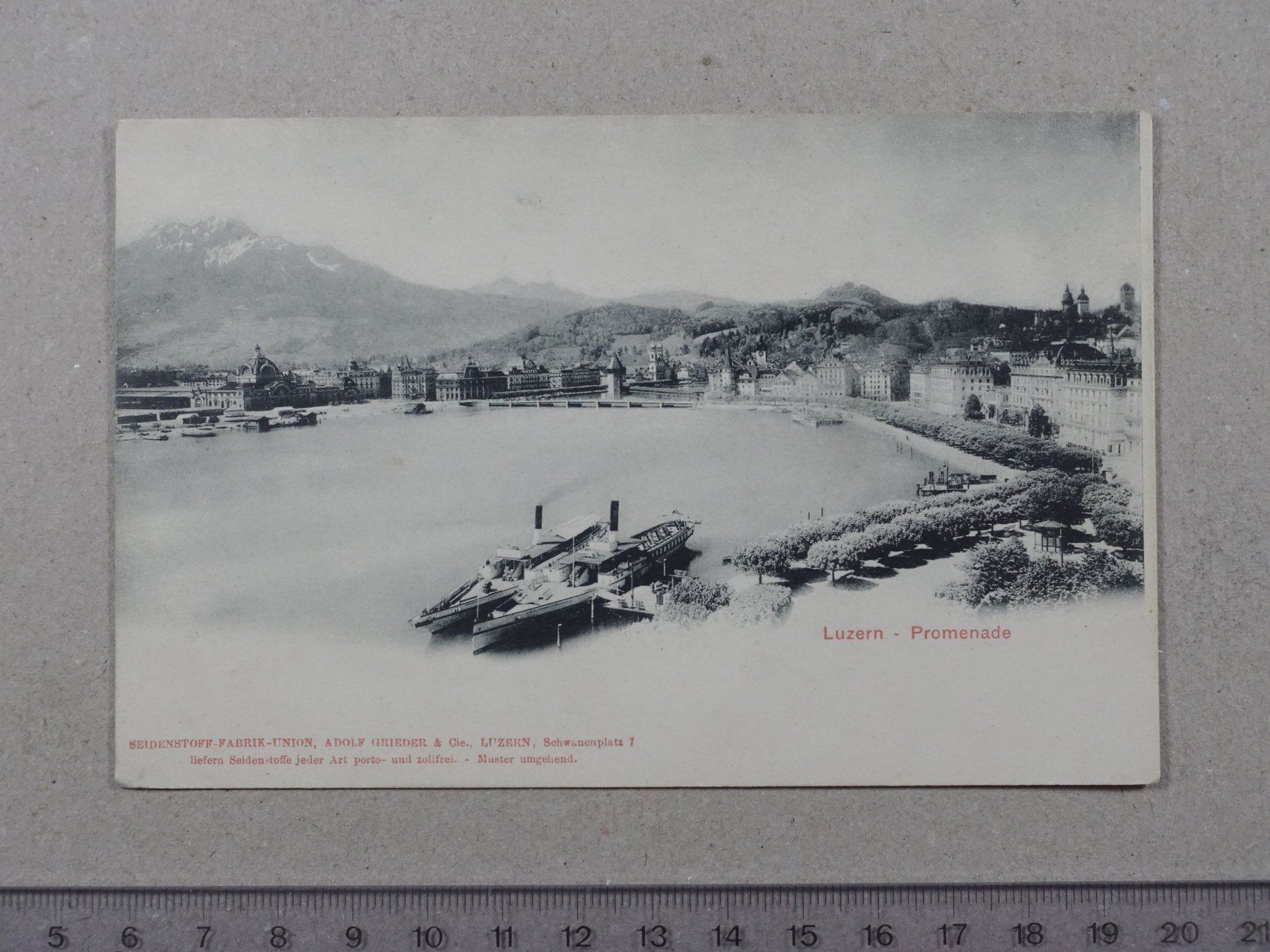 Ansichtskarten: Luzern, Promenade, Schiff, Dampfschiff – Gebraucht aus Lenzburg von fh1