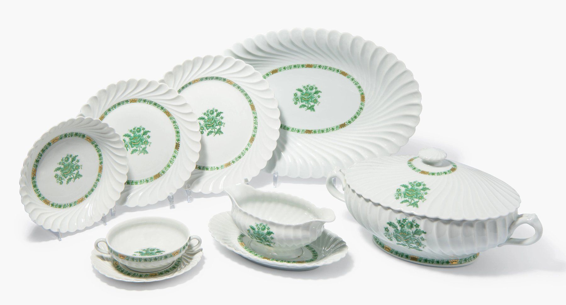 Set di piatti: Haviland Limoges Tafelservice "camaieu vert" – Usato da Affoltern am Albis venduto da ber_6khm
