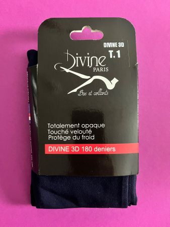 Strumpfhose Divine 3D, Divine Paris, Grösse XS, Dunkelblau