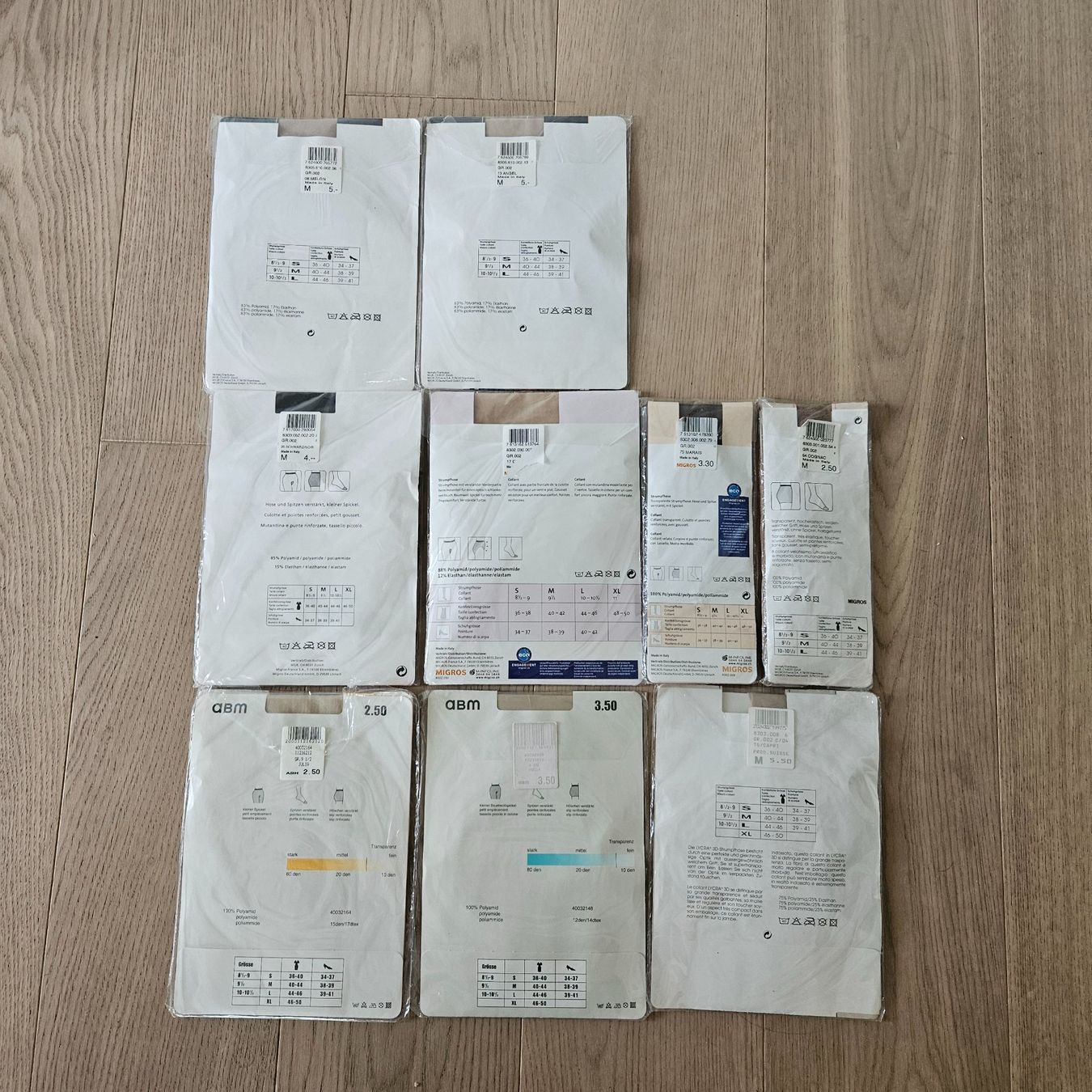 Calze & Collant: 9 Vintage Strumpfhosen – Nuovo e nell'imballaggio originale da Rüschlikon venduto da niwa 1