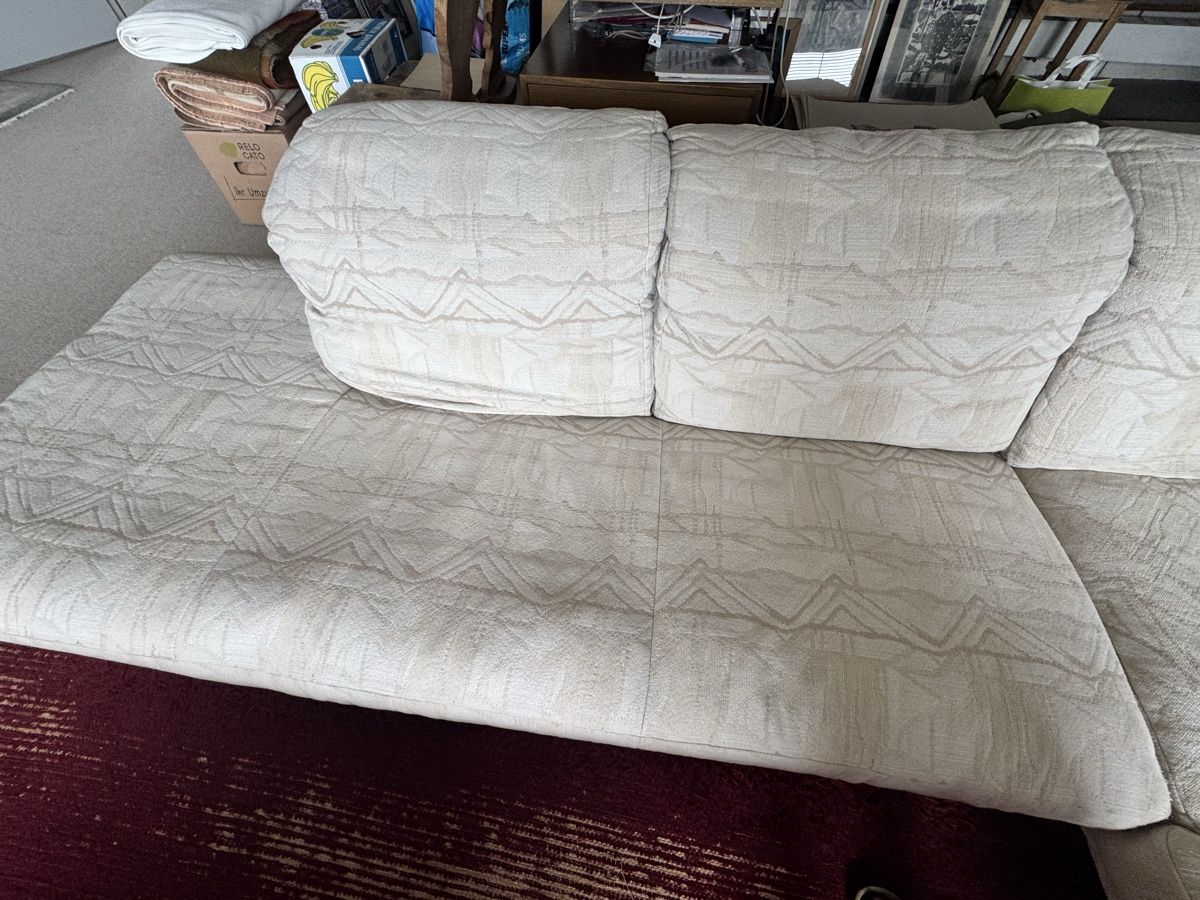Sofas: Ecksofa Beige Stoff mit Muster Gebraucht – D'occasion à St. Gallen par baluba13 2