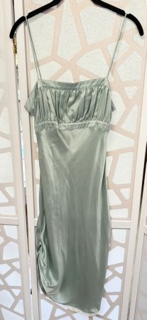 Beautiful silk pale aqua slip dress. S